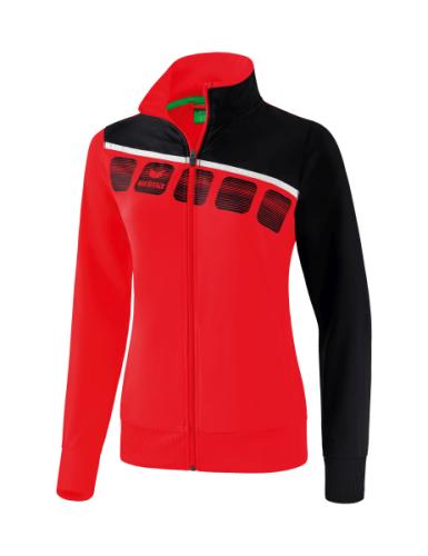 Erima Frauen 5-C Präsentationsjacke - rot/schwarz/weiß (Grösse: 40) von Erima