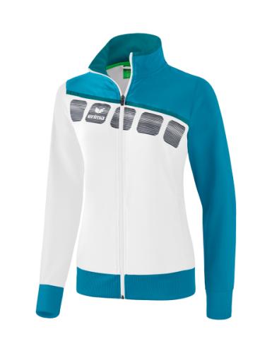 Erima Frauen 5-C Präsentationsjacke - weiß/oriental blue/colonial blue (Grösse: 36) von Erima