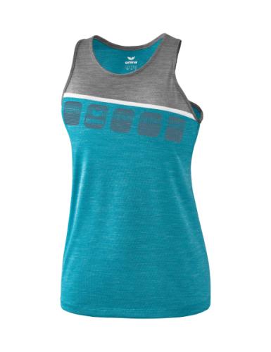 Erima Frauen 5-C Tanktop - oriental blue melange/grau melange/weiß (Grösse: 34) von Erima