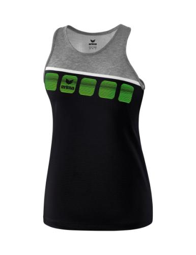 Erima Frauen 5-C Tanktop - schwarz/grau melange/weiß (Grösse: 34) von Erima