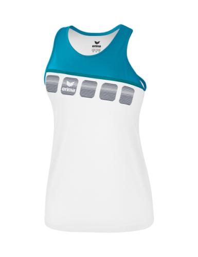 Erima Frauen 5-C Tanktop - weiß/oriental blue/colonial blue (Grösse: 34) von Erima