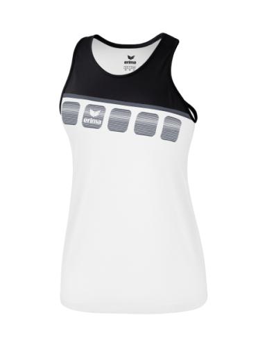 Erima Frauen 5-C Tanktop - weiß/schwarz/dunkelgrau (Grösse: 34) von Erima