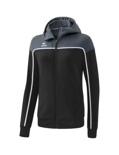 Erima Frauen CHANGE by erima Trainingsjacke mit Kapuze - black grey/slate grey/weiß (Grösse: 34) von Erima