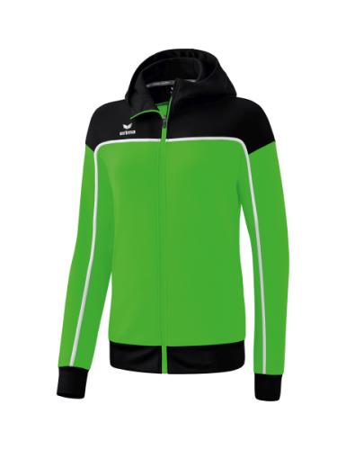 Erima Frauen CHANGE by erima Trainingsjacke mit Kapuze - green/schwarz/weiß (Grösse: 36) von Erima