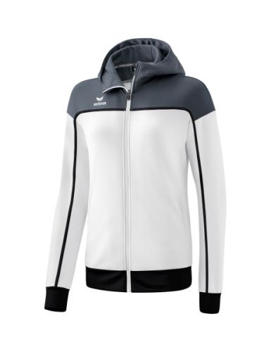 Erima Frauen CHANGE by erima Trainingsjacke mit Kapuze - weiß/slate grey/schwarz (Grösse: 34) von Erima