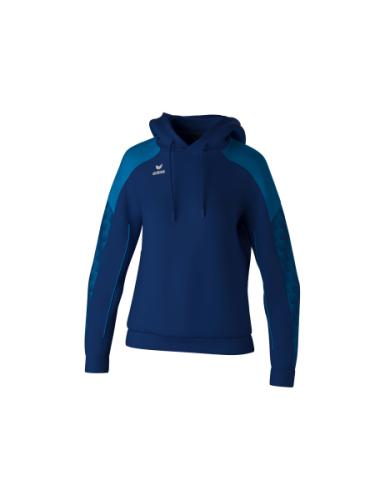 Erima Frauen EVO STAR Kapuzensweat - new navy/mykonos blue (Grösse: 38) von Erima