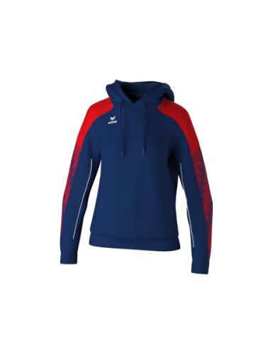 Erima Frauen EVO STAR Kapuzensweat - new navy/rot (Grösse: 38) von Erima