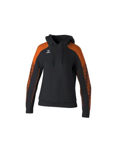 Erima Frauen EVO STAR Kapuzensweat - schwarz/orange (Grösse: 38) von Erima