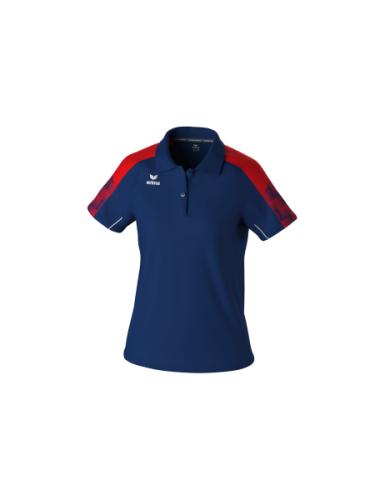 Erima Frauen EVO STAR Poloshirt - new navy/rot (Grösse: 40) von Erima