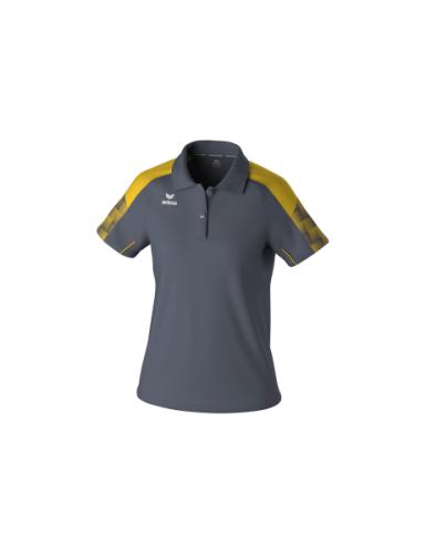 Erima Frauen EVO STAR Poloshirt - slate grey/gelb (Grösse: 34) von Erima