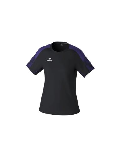 Erima Frauen EVO STAR T-Shirt - schwarz/ultra violet (Grösse: 38) von Erima