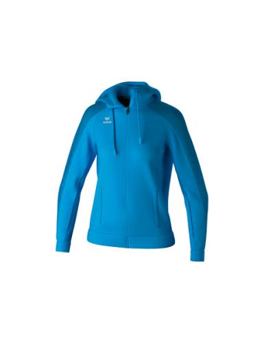 Erima Frauen EVO STAR Trainingsjacke mit Kapuze - curacao/mykonos (Grösse: 34) von Erima