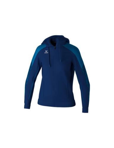 Erima Frauen EVO STAR Trainingsjacke mit Kapuze - new navy/mykonos blue (Grösse: 34) von Erima