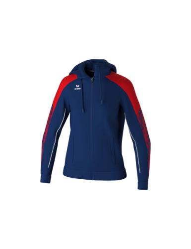 Erima Frauen EVO STAR Trainingsjacke mit Kapuze - new navy/rot (Grösse: 38) von Erima