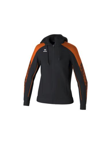 Erima Frauen EVO STAR Trainingsjacke mit Kapuze - schwarz/orange (Grösse: 38) von Erima