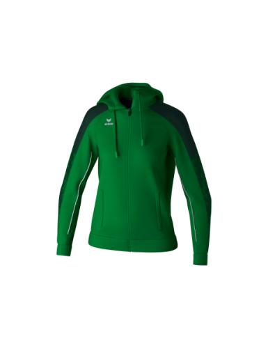 Erima Frauen EVO STAR Trainingsjacke mit Kapuze - smaragd/pine grove (Grösse: 34) von Erima