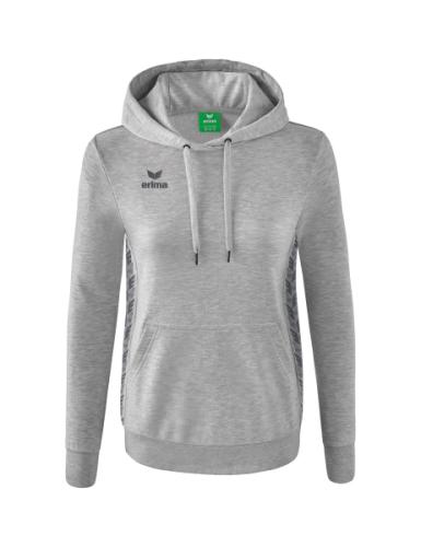 Erima Frauen Essential Team Kapuzensweat - hellgrau melange/slate grey (Grösse: 38) von Erima