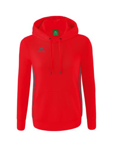 Erima Frauen Essential Team Kapuzensweat - rot/slate grey (Grösse: 38) von Erima