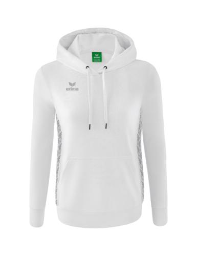 Erima Frauen Essential Team Kapuzensweat - weiß/monument grey (Grösse: 34) von Erima