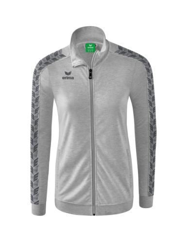 Erima Frauen Essential Team Tracktop Jacke - hellgrau melange/slate grey (Grösse: 34) von Erima