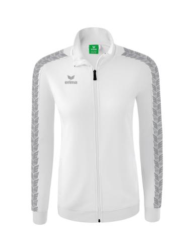 Erima Frauen Essential Team Tracktop Jacke - weiß/monument grey (Grösse: 34) von Erima