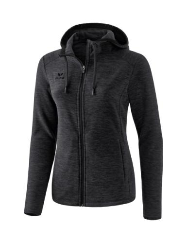 Erima Frauen Fleecejacke - schwarz melange (Grösse: 46) von Erima