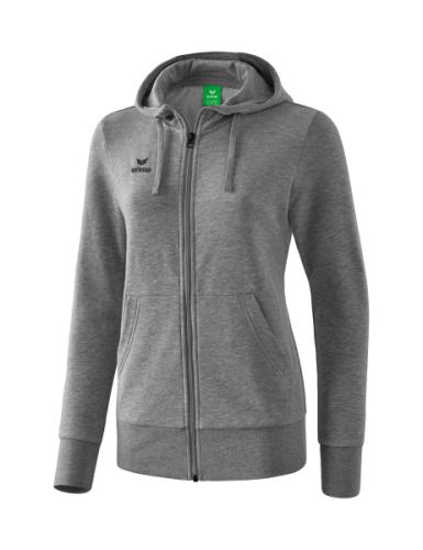 Erima Frauen Kapuzensweatjacke - grau melange (Grösse: 34) von Erima