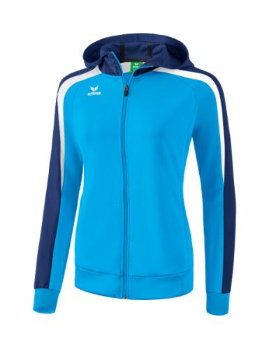 Erima Frauen Liga 2.0 Trainingsjacke mit Kapuze - curacao/new navy/weiß (Grösse: 34) von Erima