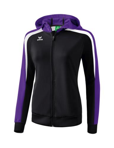 Erima Frauen Liga 2.0 Trainingsjacke mit Kapuze - schwarz/violet/weiß (Grösse: 42) von Erima