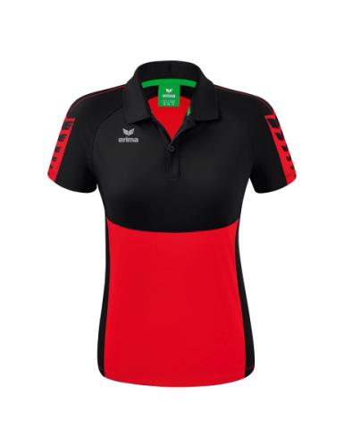 Erima Frauen Six Wings Poloshirt - rot/schwarz (Grösse: 40) von Erima