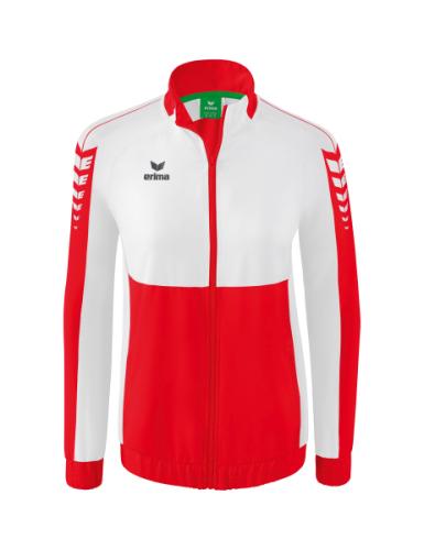 Erima Frauen Six Wings Präsentationsjacke - rot/weiß (Grösse: 34) von Erima