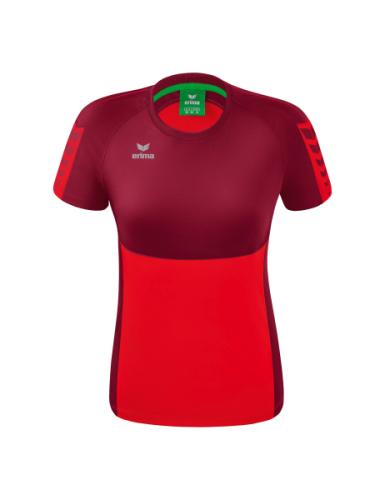 Erima Frauen Six Wings T-Shirt - rot/bordeaux (Grösse: 36) von Erima