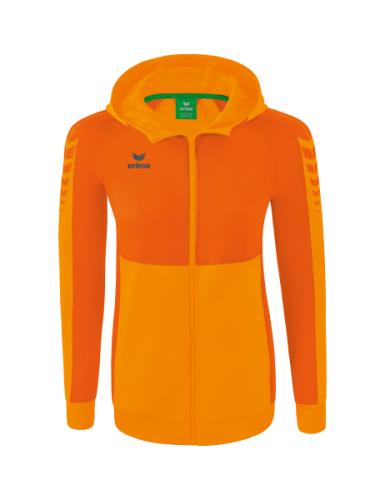 Erima Frauen Six Wings Trainingsjacke mit Kapuze - new orange/orange (Grösse: 34) von Erima