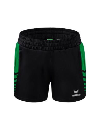 Erima Frauen Six Wings Worker Shorts - schwarz/smaragd (Grösse: 34) von Erima