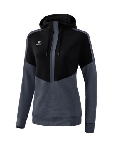 Erima Frauen Squad Kapuzensweat - schwarz/slate grey (Grösse: 36) von Erima