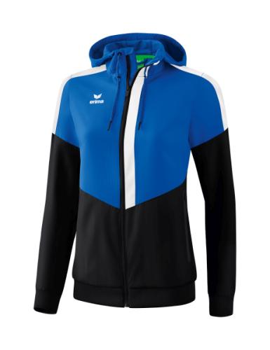 Erima Frauen Squad Tracktop Jacke mit Kapuze - new royal/schwarz/weiß (Grösse: 38) von Erima