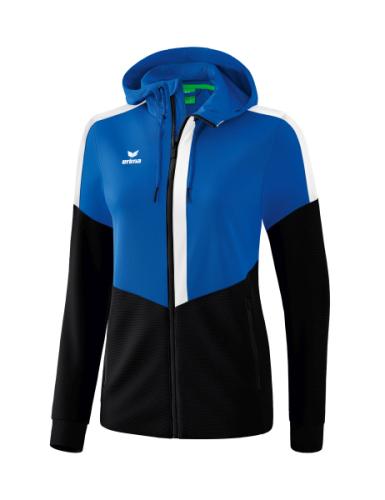 Erima Frauen Squad Trainingsjacke mit Kapuze - new royal/schwarz/weiß (Grösse: 34) von Erima