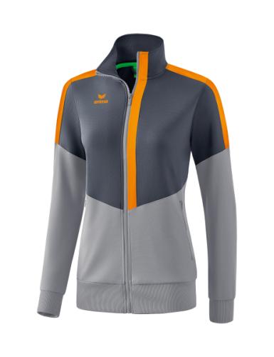 Erima Frauen Squad Worker Jacke - slate grey/monument grey/new orange (Grösse: 44) von Erima