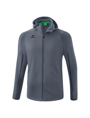 Erima LIGA STAR Trainingsjacke mit Kapuze für Kinder - slate grey/schwarz (Grösse: 104) von Erima