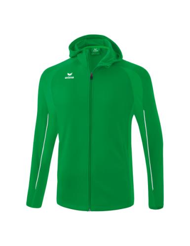 Erima LIGA STAR Trainingsjacke mit Kapuze - smaragd/weiß (Grösse: M) von Erima