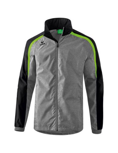 Erima Liga 2.0 Allwetterjacke - grau melange/schwarz/green gecko (Grösse: L) von Erima