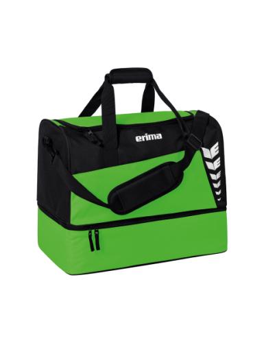 Erima SIX WINGS Sporttasche mit Bodenfach - green/schwarz (Grösse: L) von Erima