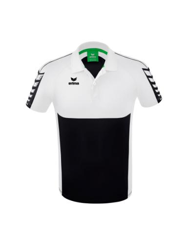 Erima Six Wings Poloshirt - schwarz/weiß (Grösse: XL) von Erima