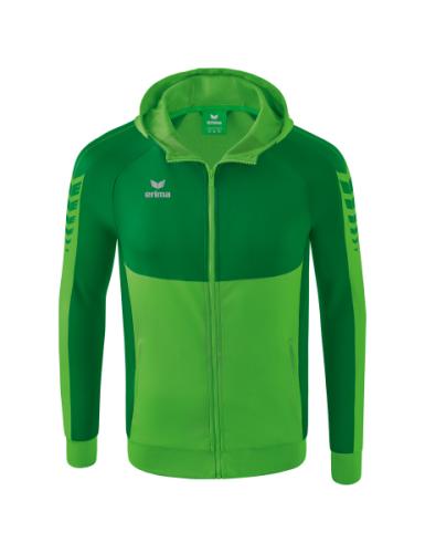 Erima Six Wings Trainingsjacke mit Kapuze - green/smaragd (Grösse: L) von Erima