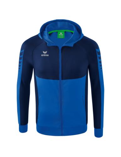 Erima Six Wings Trainingsjacke mit Kapuze - new royal/new navy (Grösse: L) von Erima