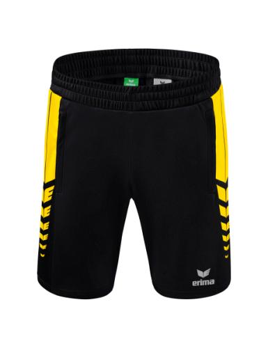 Erima Six Wings Worker Shorts für Kinder - schwarz/gelb (Grösse: 152) von Erima