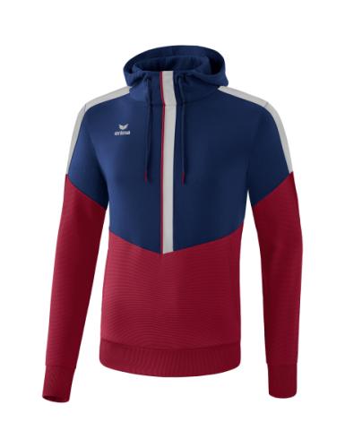 Erima Squad Kapuzensweat für Kinder - new navy/bordeaux/silver grey (Grösse: 128) von Erima