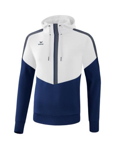 Erima Squad Kapuzensweat für Kinder - weiß/new navy/slate grey (Grösse: 128) von Erima