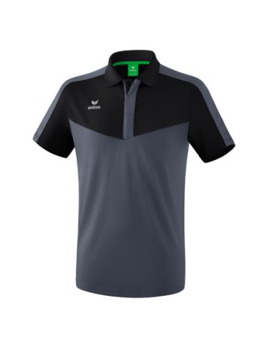 Erima Squad Poloshirt - schwarz/slate grey (Grösse: M) von Erima