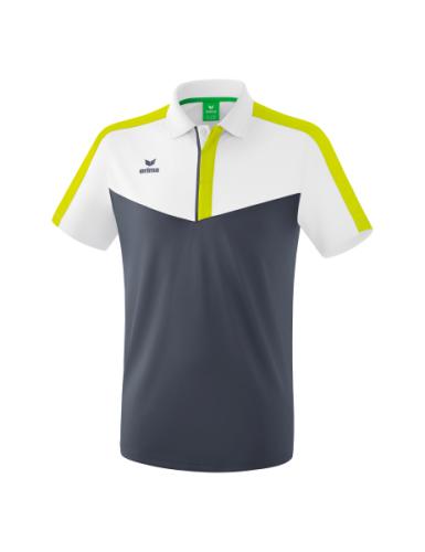 Erima Squad Poloshirt - weiß/slate grey/bio lime (Grösse: XL) von Erima